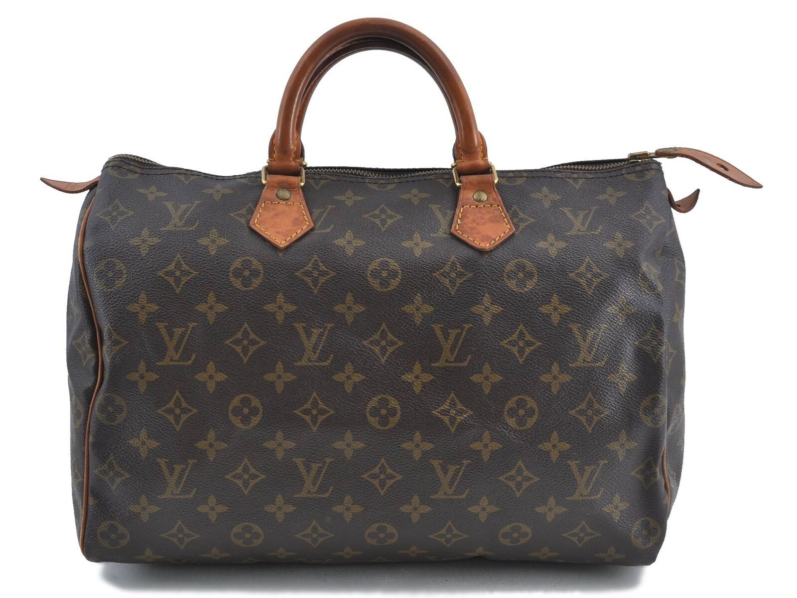 Authentic Louis Vuitton Monogram Speedy 35 Hand Bag M41524 LV H6400