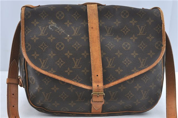 Authentic Louis Vuitton Monogram Saumur 35 Shoulder Cross Bag M42254 LV H6410