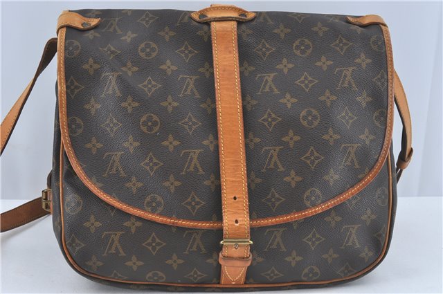 Authentic Louis Vuitton Monogram Saumur 35 Shoulder Cross Bag M42254 LV H6410