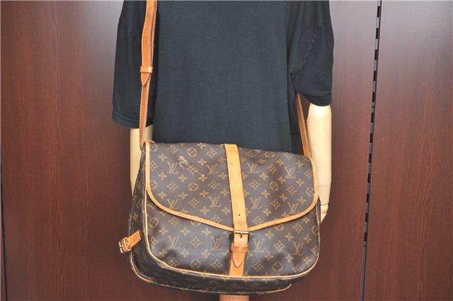 Authentic Louis Vuitton Monogram Saumur 35 Shoulder Cross Bag M42254 LV H6410