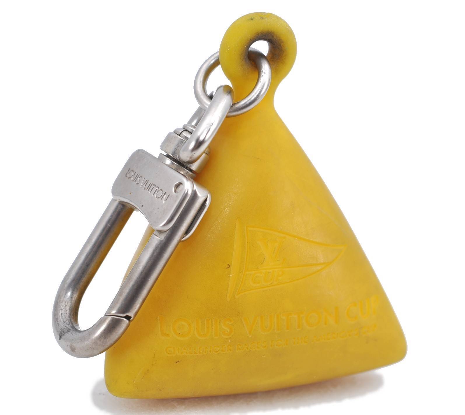 Authentic Louis Vuitton Cup Porte Cles Buoy Bag Charm Yellow M80708 LV H6418