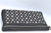 Authentic JIMMY CHOO Star Studs Leather Clutch Hand Bag Purse Black H6426