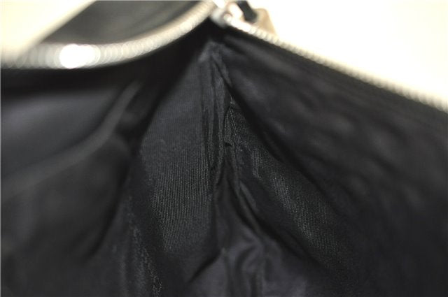 Authentic JIMMY CHOO Star Studs Leather Clutch Hand Bag Purse Black H6426