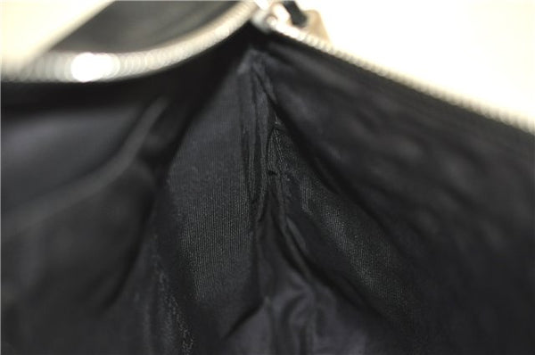 Authentic JIMMY CHOO Star Studs Leather Clutch Hand Bag Purse Black H6426