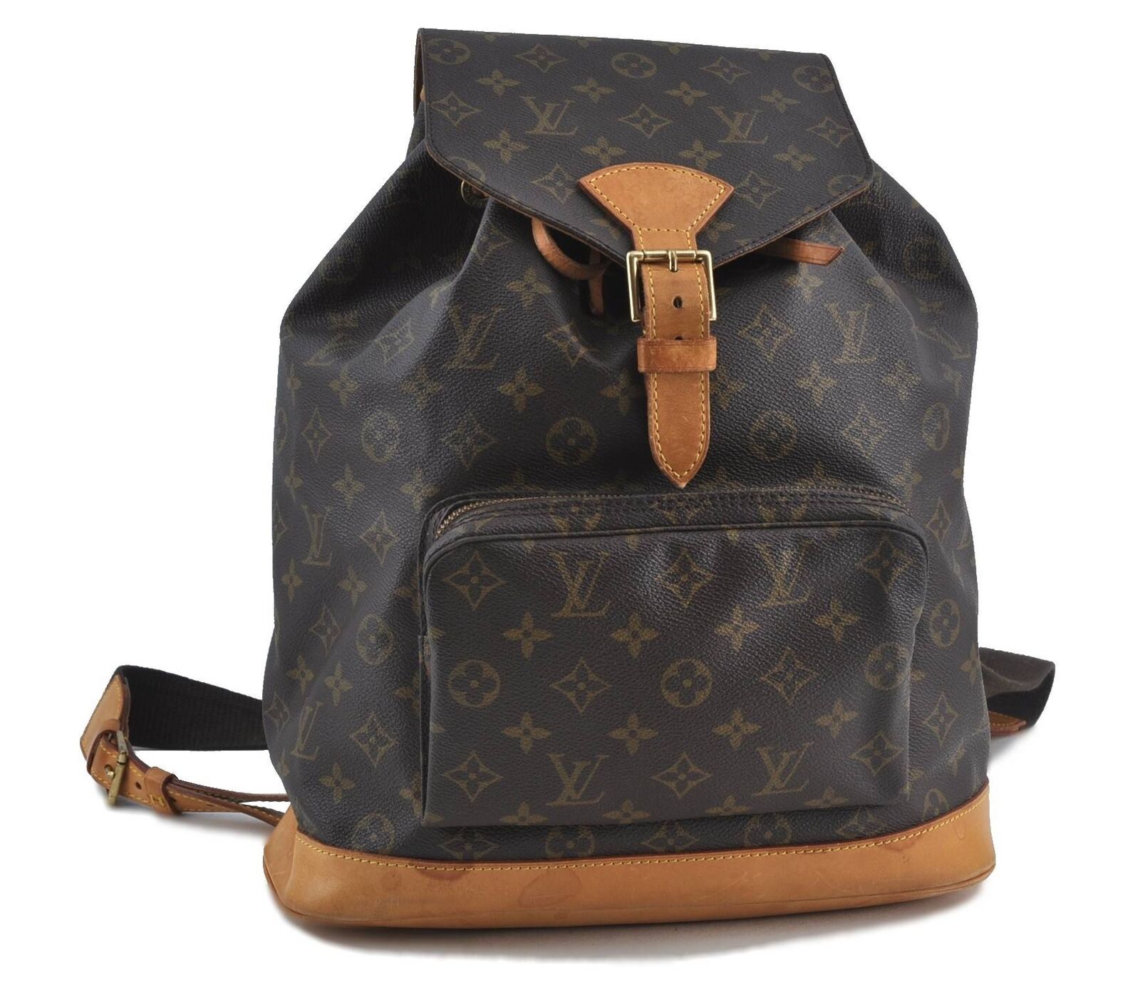 Authentic Louis Vuitton Monogram Montsouris GM Backpack M51135 LV H6430