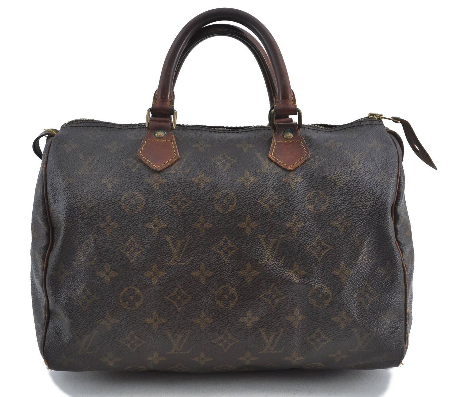 Authentic Louis Vuitton Monogram Speedy 30 Hand Bag M41526 LV H6433
