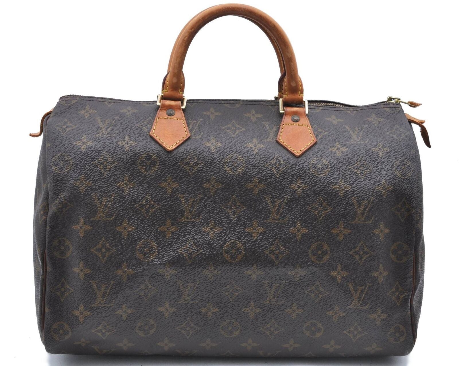 Authentic Louis Vuitton Monogram Speedy 35 Hand Bag M41524 LV H6444