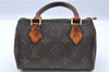 Authentic Louis Vuitton Monogram Mini Speedy Hand Bag M41534 LV Junk H6453