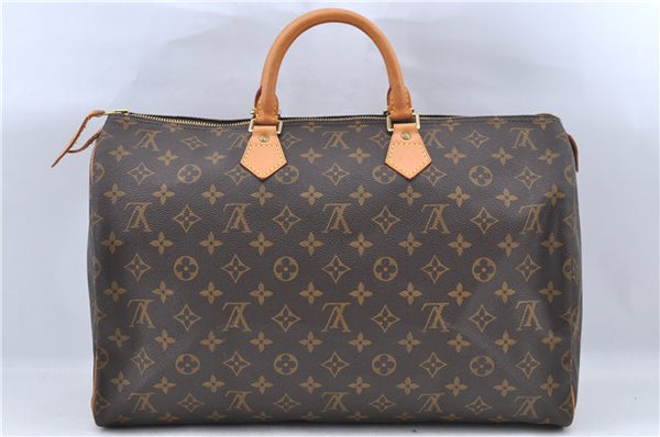 Authentic Louis Vuitton Monogram Speedy 40 Hand Boston Bag M41522 LV H6455