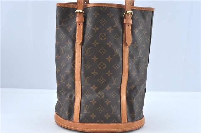 Authentic Louis Vuitton Monogram Bucket GM Shoulder Bag M42236 LV Junk H6459