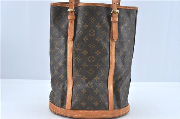 Authentic Louis Vuitton Monogram Bucket GM Shoulder Bag M42236 LV Junk H6459