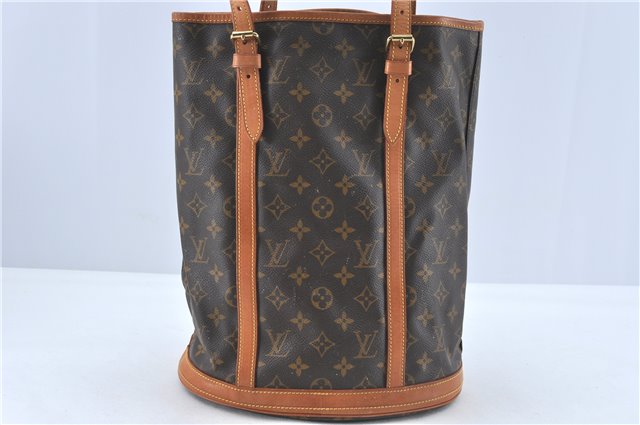 Authentic Louis Vuitton Monogram Bucket GM Shoulder Bag M42236 LV Junk H6459