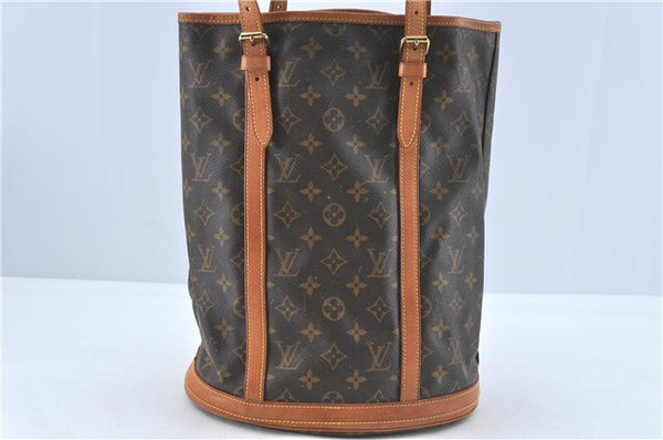 Authentic Louis Vuitton Monogram Bucket GM Shoulder Bag M42236 LV Junk H6459