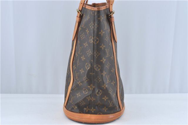 Authentic Louis Vuitton Monogram Bucket GM Shoulder Bag M42236 LV Junk H6459
