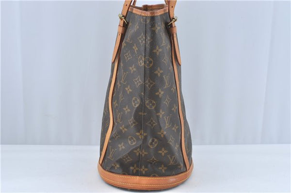 Authentic Louis Vuitton Monogram Bucket GM Shoulder Bag M42236 LV Junk H6459