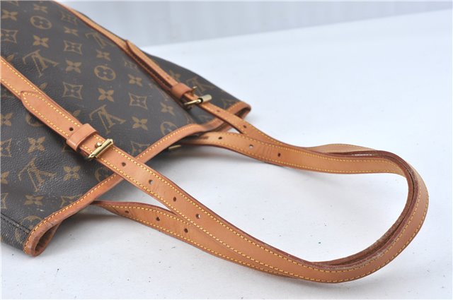Authentic Louis Vuitton Monogram Bucket GM Shoulder Bag M42236 LV Junk H6459