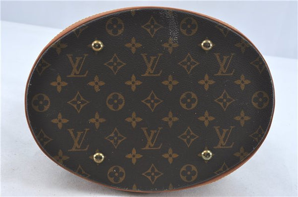 Authentic Louis Vuitton Monogram Bucket GM Shoulder Bag M42236 LV Junk H6459