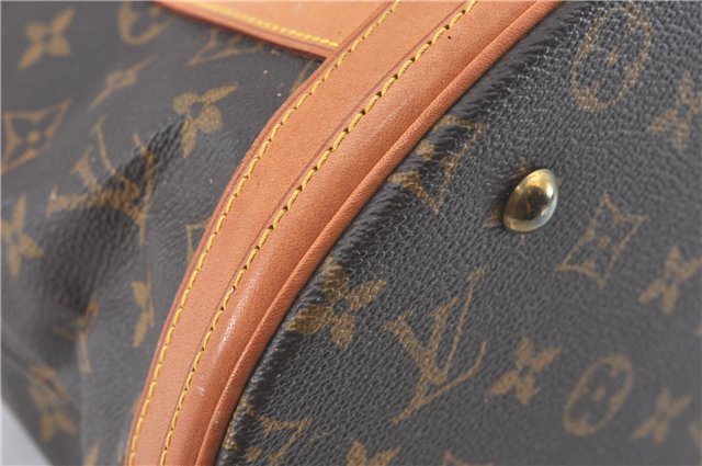 Authentic Louis Vuitton Monogram Bucket GM Shoulder Bag M42236 LV Junk H6459