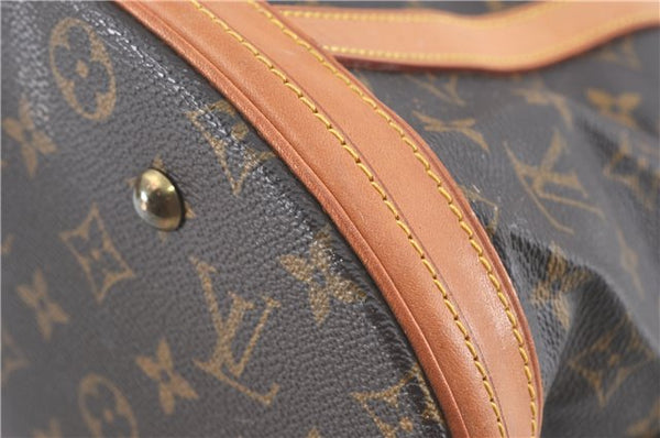 Authentic Louis Vuitton Monogram Bucket GM Shoulder Bag M42236 LV Junk H6459