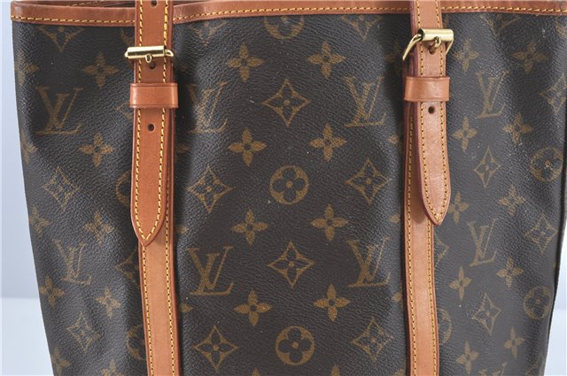 Authentic Louis Vuitton Monogram Bucket GM Shoulder Bag M42236 LV Junk H6459