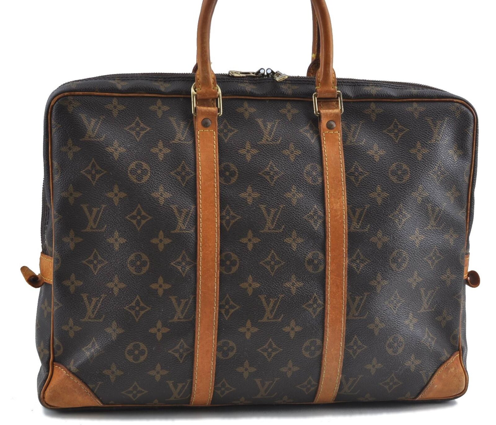 Auth Louis Vuitton Monogram Porte Documents Voyage Brief Case M53361 LV H6464