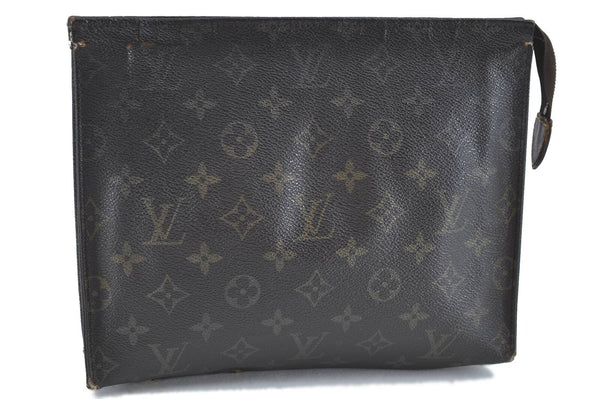 Auth Louis Vuitton Monogram Poche Toilette 26 Cosmetics Pouch M47542 LV H6475