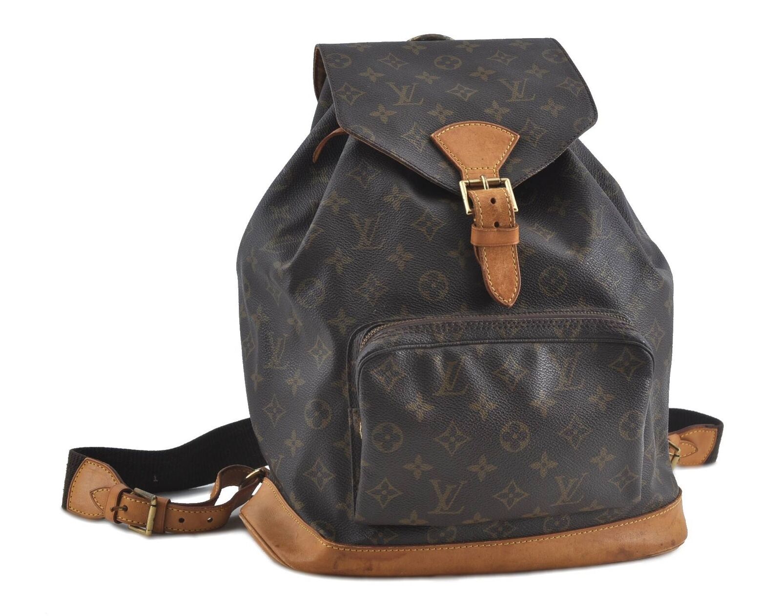 Authentic Louis Vuitton Monogram Montsouris GM Backpack M51135 LV H6497