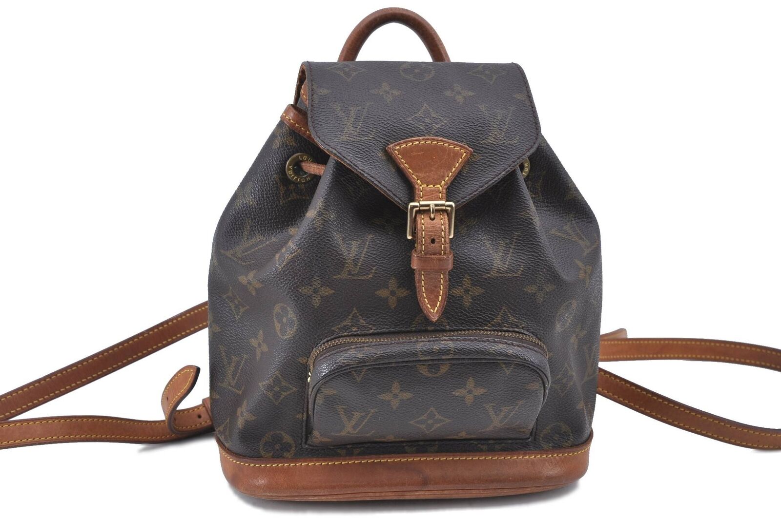 Authentic Louis Vuitton Monogram Montsouris PM Backpack M51137 LV H6517