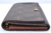 Auth Louis Vuitton Monogram Porte Monnaie Billets Tresor Wallet M61730 LV H6577