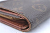 Auth Louis Vuitton Monogram Porte Monnaie Billets Tresor Wallet M61730 LV H6577