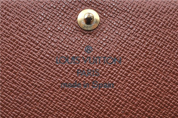 Auth Louis Vuitton Monogram Porte Monnaie Billets Tresor Wallet M61730 LV H6577