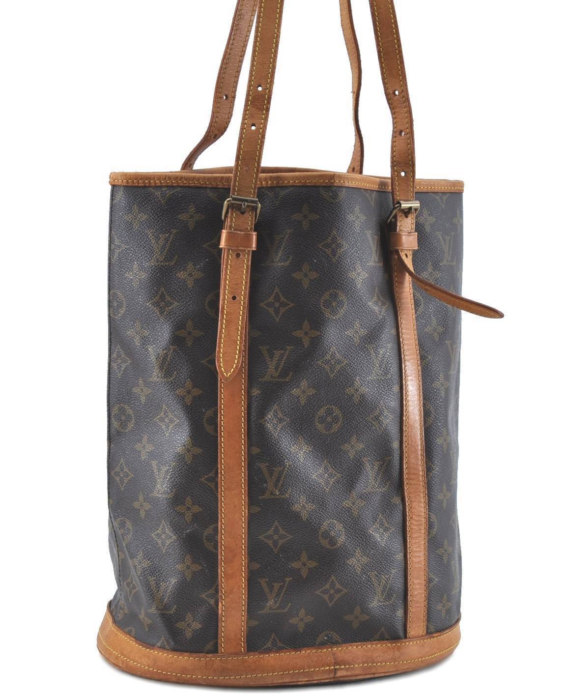 Authentic Louis Vuitton Monogram Bucket GM Shoulder Bag Old Model LV Junk H6596