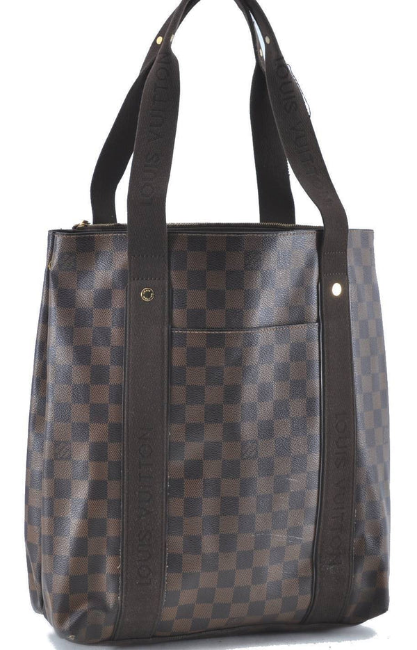 Authentic Louis Vuitton Damier Cabas Beaubourg Shoulder Tote Bag N52006 LV H6600
