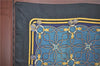 Authentic HERMES Carre 90 Scarf Tassel Fringe Motif Silk Black H6610