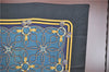 Authentic HERMES Carre 90 Scarf Tassel Fringe Motif Silk Black H6610