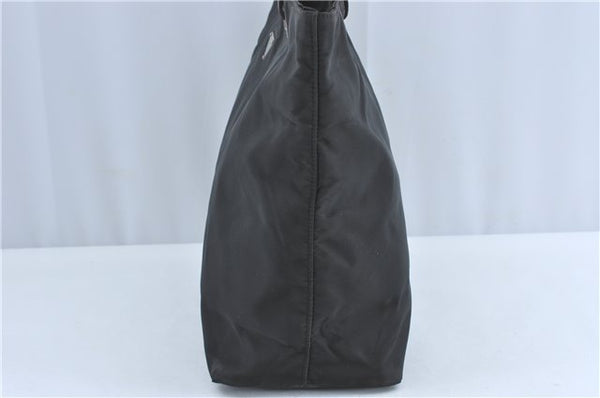 Authentic PRADA Nylon Leather Shoulder Hand Tote Bag Black H6613