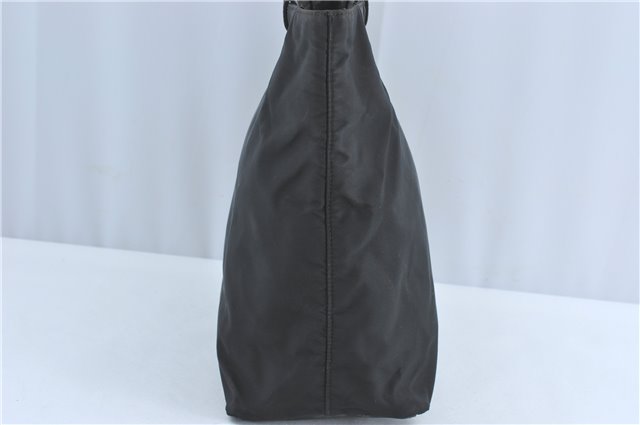 Authentic PRADA Nylon Leather Shoulder Hand Tote Bag Black H6613