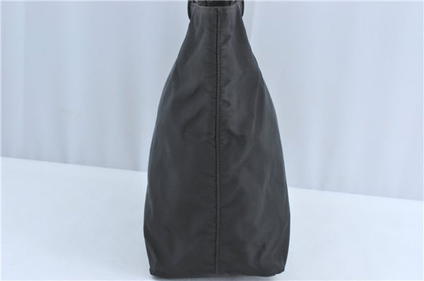 Authentic PRADA Nylon Leather Shoulder Hand Tote Bag Black H6613