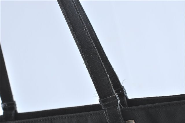Authentic PRADA Nylon Leather Shoulder Hand Tote Bag Black H6613