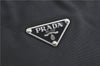 Authentic PRADA Nylon Leather Shoulder Hand Tote Bag Black H6613