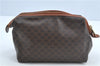 Authentic CELINE Macadam Blason Clutch Hand Bag Pouch PVC Leather Brown H6641