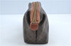 Authentic CELINE Macadam Blason Clutch Hand Bag Pouch PVC Leather Brown H6641