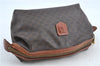 Authentic CELINE Macadam Blason Clutch Hand Bag Pouch PVC Leather Brown H6641