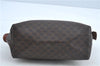 Authentic CELINE Macadam Blason Clutch Hand Bag Pouch PVC Leather Brown H6641