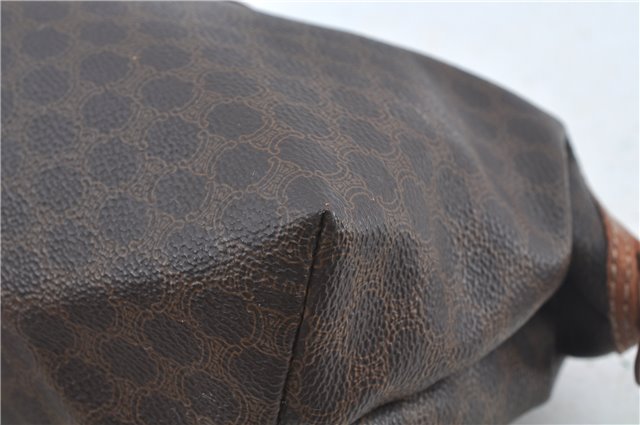 Authentic CELINE Macadam Blason Clutch Hand Bag Pouch PVC Leather Brown H6641