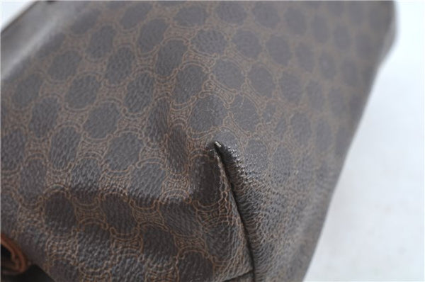 Authentic CELINE Macadam Blason Clutch Hand Bag Pouch PVC Leather Brown H6641