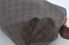 Authentic CELINE Macadam Blason Clutch Hand Bag Pouch PVC Leather Brown H6641