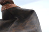 Authentic CELINE Macadam Blason Clutch Hand Bag Pouch PVC Leather Brown H6641
