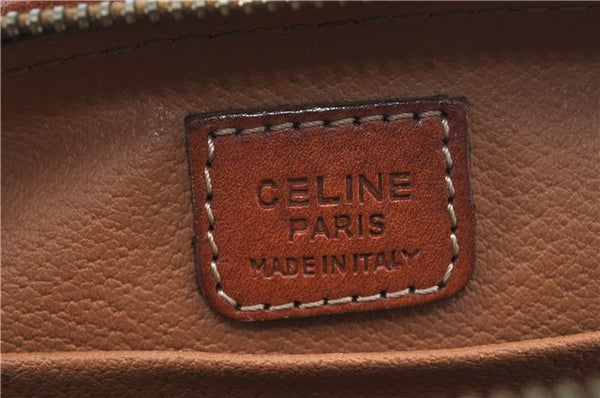 Authentic CELINE Macadam Blason Clutch Hand Bag Pouch PVC Leather Brown H6641