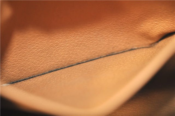 Authentic CELINE Macadam Blason Clutch Hand Bag Pouch PVC Leather Brown H6641